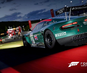 Wyścig, Tył, Forza Motorsport 6 APEX, Noc, Zielony, Gra, Aston Martin