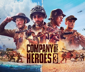 Walka, Samoloty, Company of Heroes 3, Plakat, Czołgi, Gra, Żołnierze