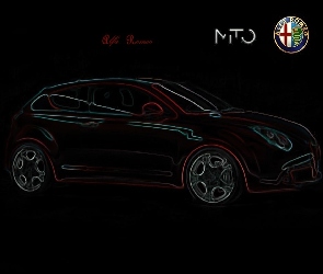 Znaczek, Reklama, Alfa Romeo MiTo, Zarys