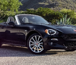 Fiat 124 Spider, Cabrio, Czarny