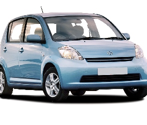 Błękitny, Przód, Zderzak, Daihatsu Sirion