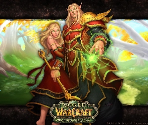 kobieta, fantasy, mag, mężczyzna, World Of Warcraft The Burning Crusade