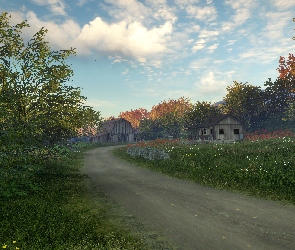 TheHunter Call of the Wild, Gra, Domek, Ścieżka, Stodoła, Drzewa