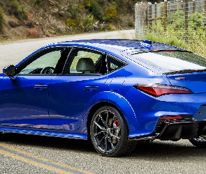 Tył, Bok, Niebieska, Acura Integra Type S
