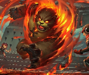 Walka, Noxus, Kraina, Ogień, Legends of Runeterra, Karciana, Postać, Zwierzak, Gra, Tibbers