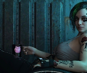 Cyberpunk 2077, Tatuaż, Judy Alvarez, Postać, Gra