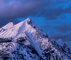 Kanada, Alberta, Góry Skaliste, Zima, Szczyt, Peter Lougheed Park