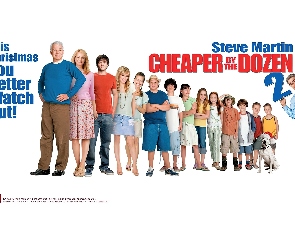 Cheaper By The Dozen 2, Steve Martin, dzieci, Tom Welling, Piper Perabo, Bonnie Hunt