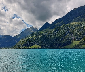 Góry, Szwajcaria, Lake Lungern, Jezioro, Zalesione