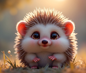 Jeż, Grafika, Jeżyk, Rośliny