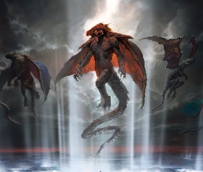 Fantasy, Smoki, Karciana, Gra, Magic The Gathering, Karta