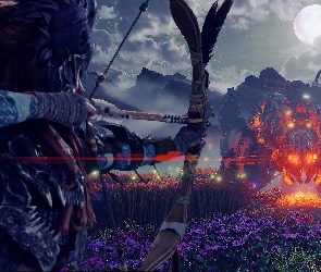 Cyberpotwór, Łuk, Horizon Forbidden West, Gra, Postać, Aloy