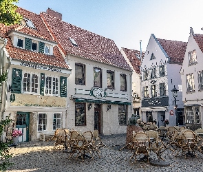 Brema, Domy, Kawiarnia, Stoliki, Niemcy