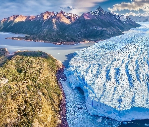 Morze, Góry, Patagonia, Argentyna, Lodowiec, Perito Moreno