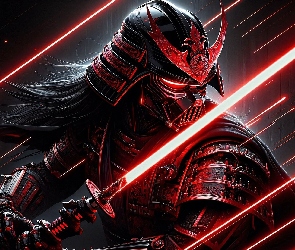 Samuraj Sith, Fantasy, Miecz, Zbroja, Postać