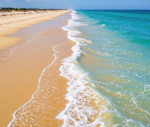 Grafika AI, Fale, Plaża, Morze