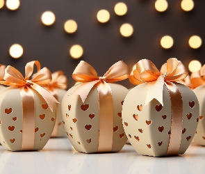 Światełka, Kokardki, Pudełeczka, Prezenty