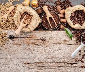 Ziarnista, Listki, Łopatki, Worki, Kawa