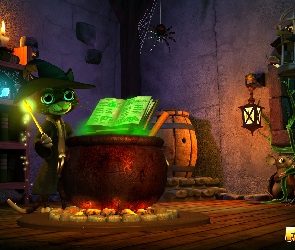 Farmerama, Kociołek, Kot, Halloween, Gra