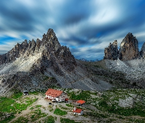 Włochy, Kaplica, Tre Cime di Lavaredo, Góry, Dolomity, Schronisko Auronzo