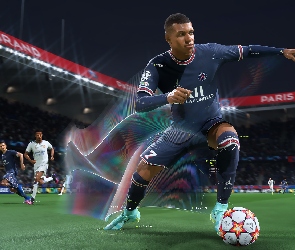 Plakat, Mecz, Fifa 22, Gra, Piłkarz, Kylian Mbappe