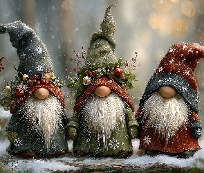 Skrzaty, Grafika AI, Brody, Białe, Trzy