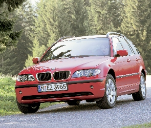 BMW E46, Kombi, Czerwone