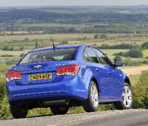 Niebieski, Chevrolet Cruze, Tył