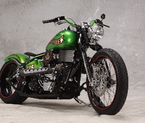 Zielony, Harley-Davidson, Zabytkowy