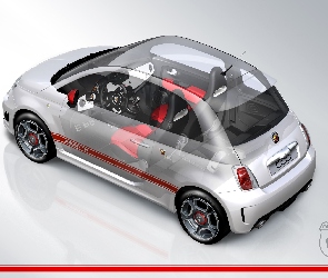 Środek, Model, Przeźroczysty, Abarth 500