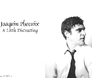 Joaquin Phoenix, krawat, biała koszula