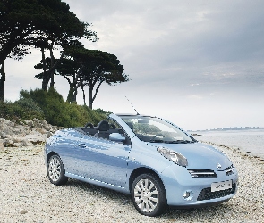 Niebieski, Nissan Micra CC, Samochód