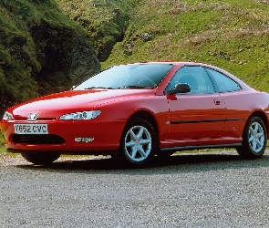 Czerwony, Coupe, Peugeot 406