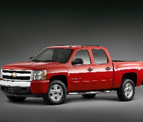 Czerwony, Up, Pick, Chevrolet Silverado