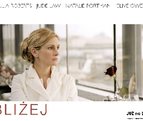 okno, róża, Closer, Julia Roberts