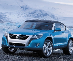 Car, Concept, Niebieski, Volkswagen