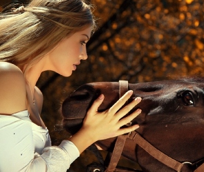 Dziewczyna, Przyjaciel, Koń