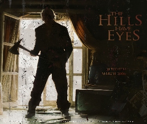 The Hills Have Eyes, pokój, siekiera, okno, dziadek