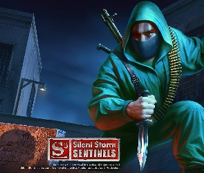 nóż, Silent Storm Sentinels, mężczyzna, postać, naboje