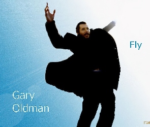 czarny strój, niebo, Gary Oldman