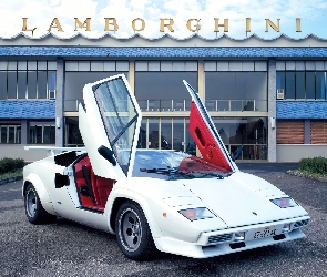 Czerwone, Wnętrze, Lamborghini Countach