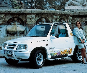 Biała, Kwiatki, Suzuki Vitara