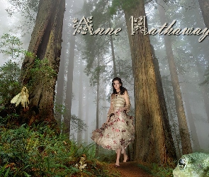 Anne Hathaway, drzewa, Las