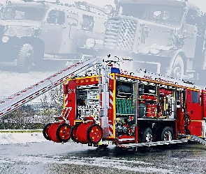 Gaśnica, Straż, Drabina