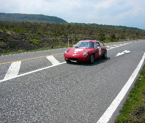 Zabytkowy, Szosa, Abarth 1000 Mono, Czerwony