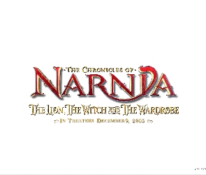 The Chronicles Of Narnia, napis, białe tło