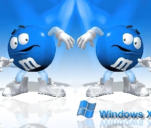 XP, M&M, Niebieskie, Dwie, Windows