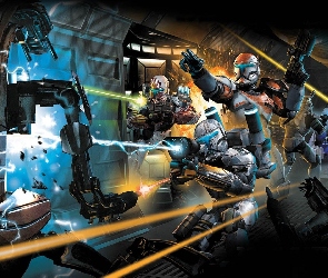 wybuch, postrzał, Star Wars, roboty