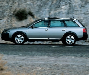 Audi Allroad, Lewy Profil, Srebrne
