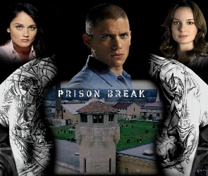 Skazany na śmierć, Prison Break, Wentworth Miller, wieża, Robin Tunney, Sarah Wayne Callies, plecy